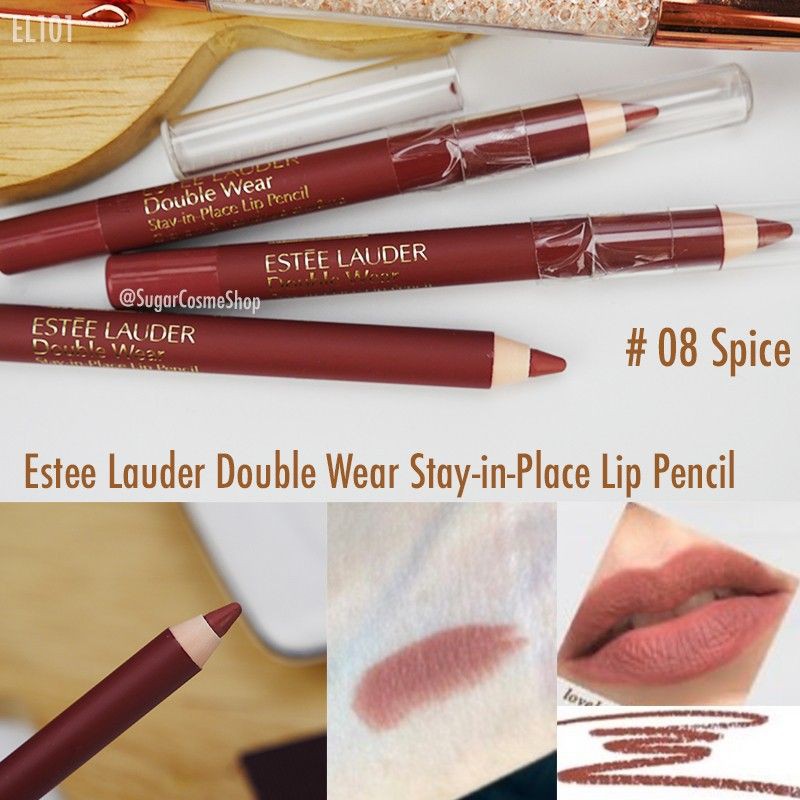 Estee Lauder Double Wear Stay In Place Lip Pencil Color spice Shopee
