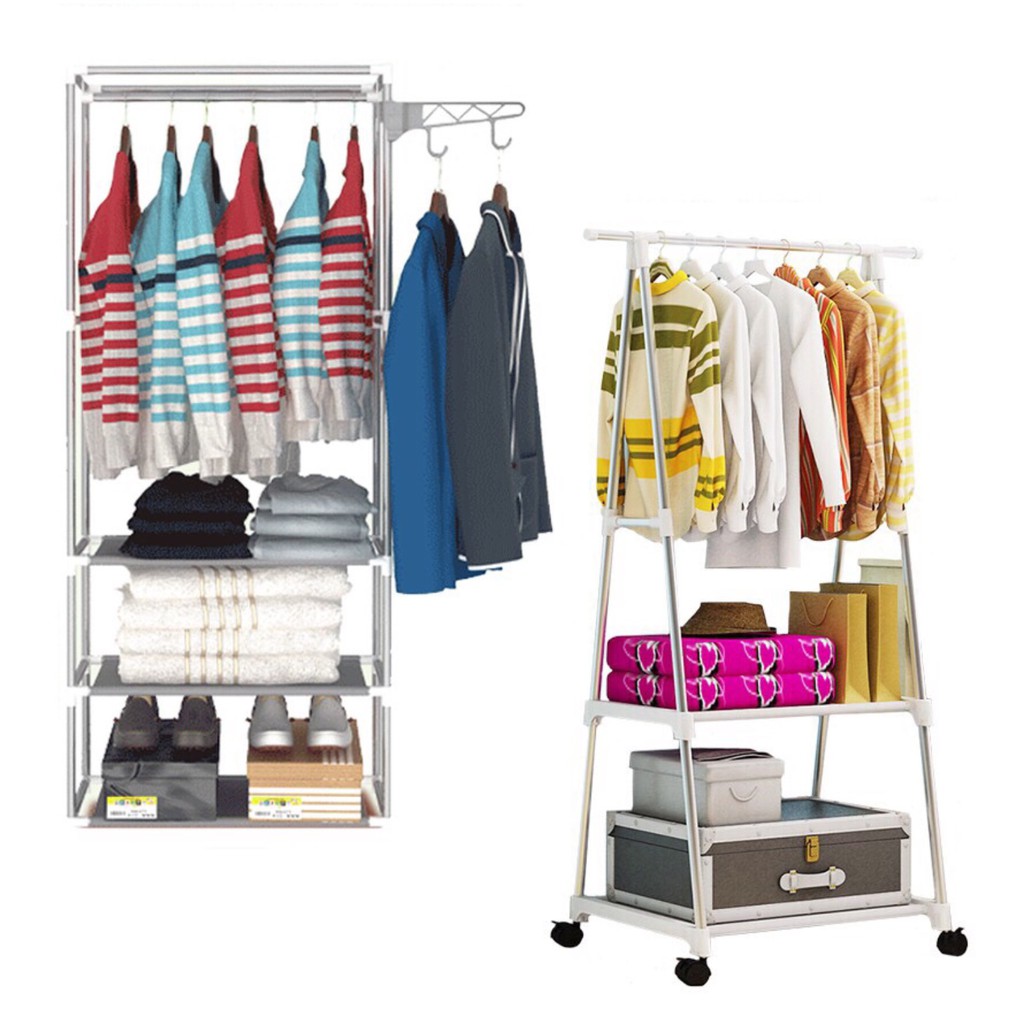 Korean DIY Wardrobe Storage Rack Clothes Bedroom Wardrobe