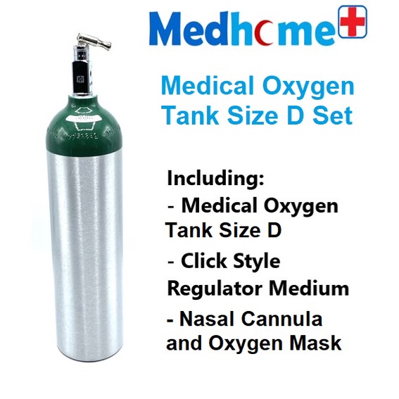 [Ready Stock] Medical Oxygen Tank/ Cylinder Aluminum Size D [400L] with Carrying bag Shopee