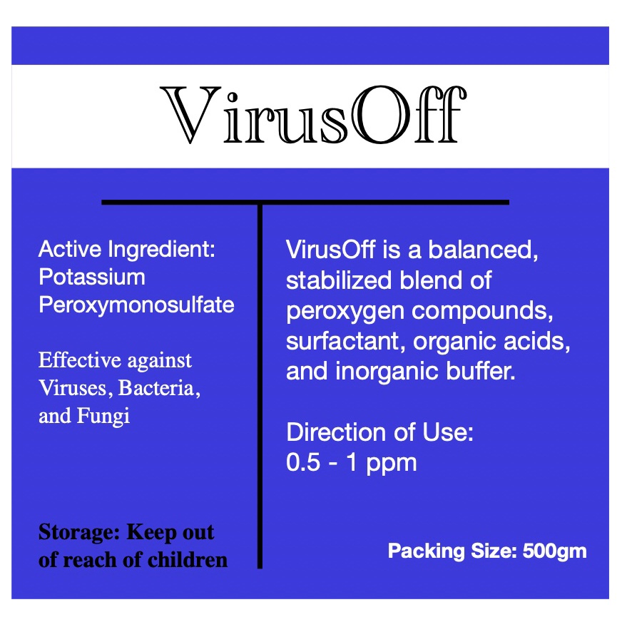 VirusOff Potassium Peroxy Monosulphate Aquaculture Aquarium