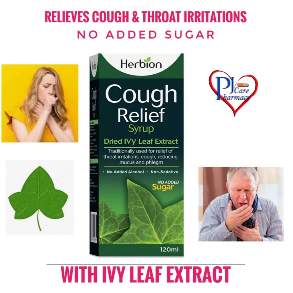 Herbion Cough Relief Syrup 120ml Dried Ivy Leaf Extract[Exp10/2024
