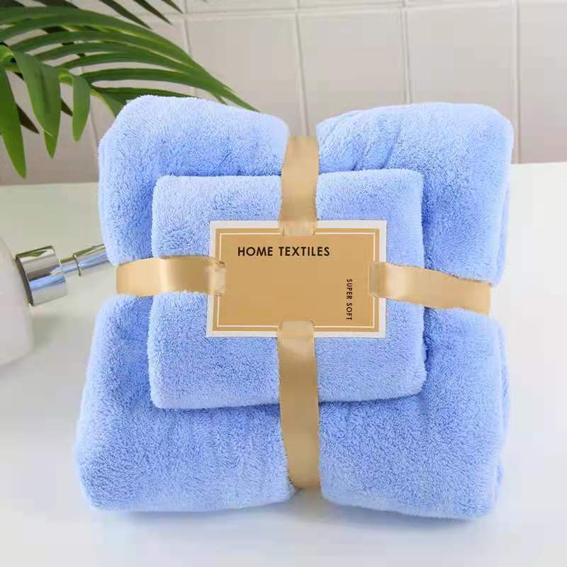 B.S.B 2pcs Luxury Super Large Towel Set High Absorbent Soft Bath Towel