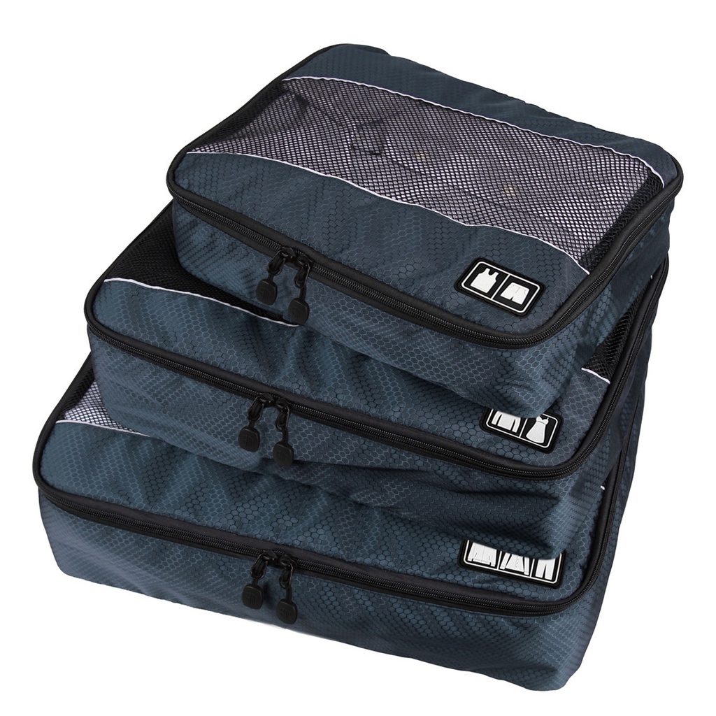 Packing Cubes Set Large Travel Luggage Organizer 3 Cubes Shopee Malaysia