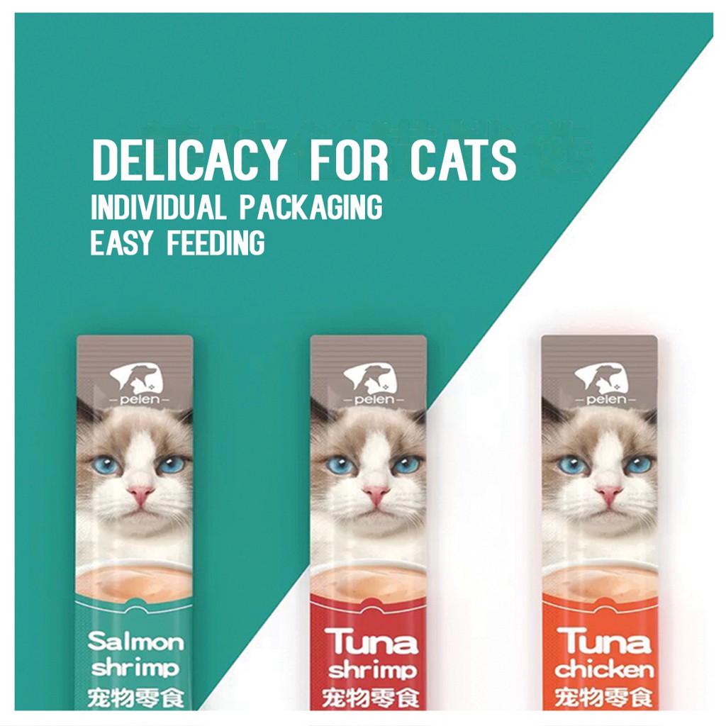 WP PeiEn Cat Snack Treat Stick Cat Wet Food Makanan Kucing Cat High