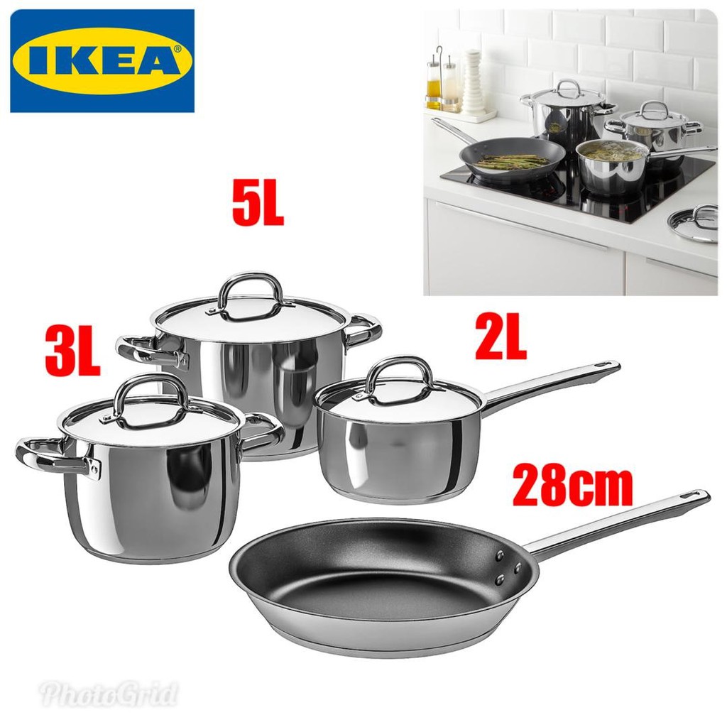 IKEA 365+ cookware set , Set Alat Masak Dapur Stainless Steel Ready