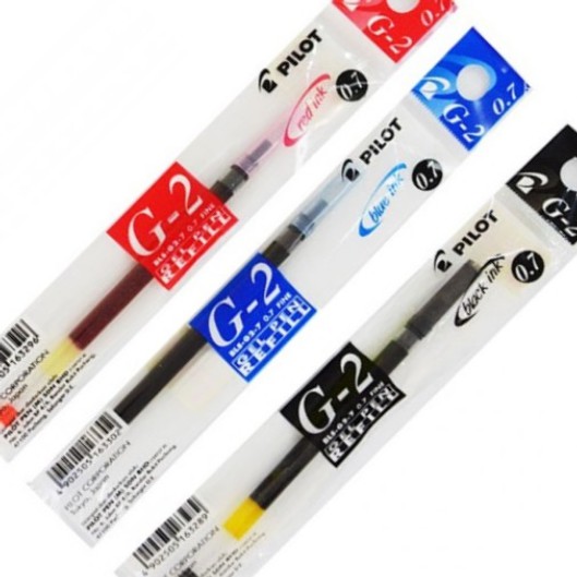 Pilot G2 Gel Pen Refill 0.5mm, 0.7mm, 1.0 mm Black/Blue/Red Shopee