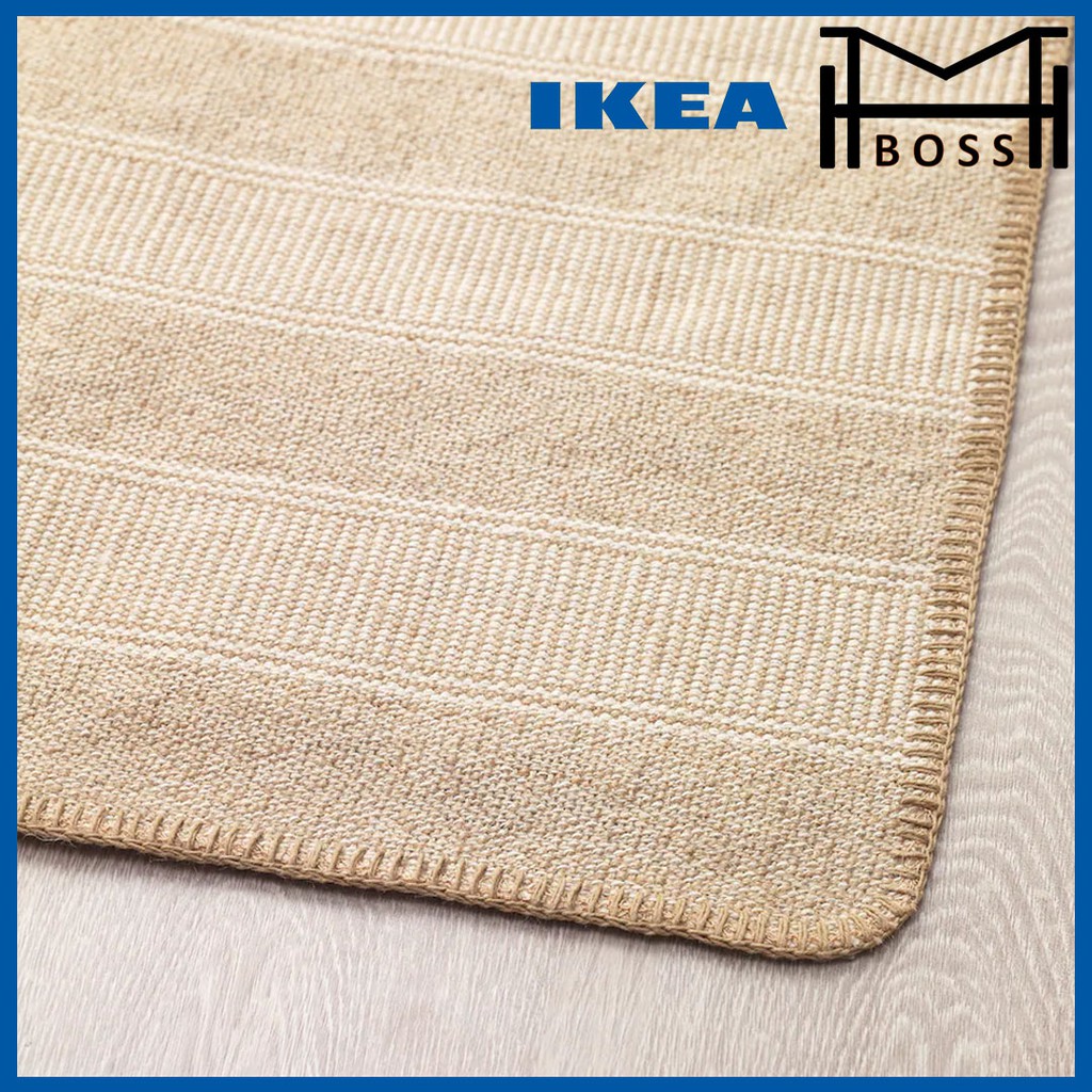 IKEA CARPET KLEJS RUG FLATWOVEN BEIGE WHITE COLOR 50X80CM AMBAL IKEA
