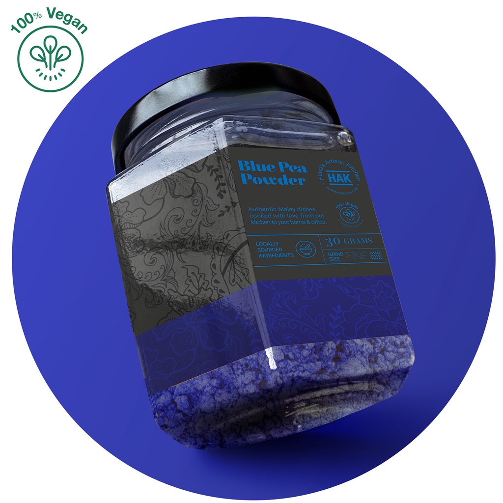 HAK Blue Pea Flower Powder as natural colouring in food and drinks! 100