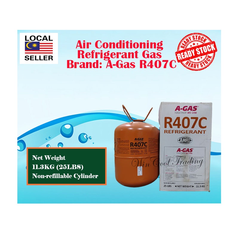 Refrigerant gas for airconditioning/ Gas untuk aircond AGas R407C 11