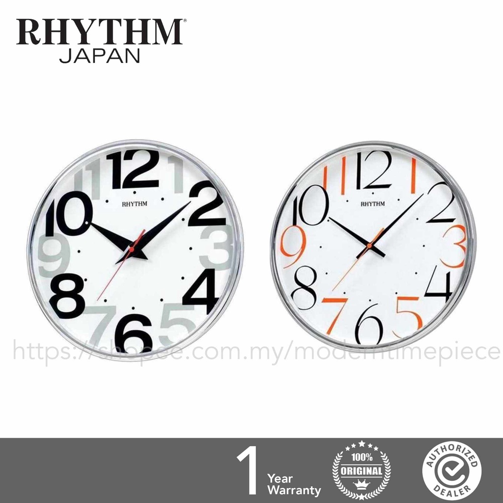 ORIGINAL RHYTHM CMG486Sweep Second Wall Clock QuartzJam Dinding Japan