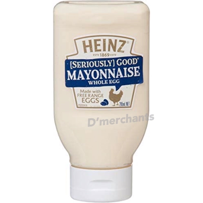 Heinz Seriously Good Original Whole Egg Mayonnaise, 295ml Shopee