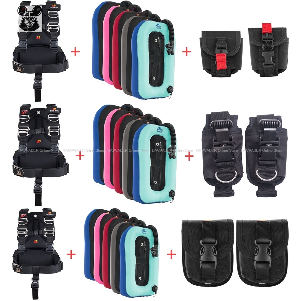 DIVE RITE Set TransPac XT Harness Diving BCD + Travel EXP Wing + Weight