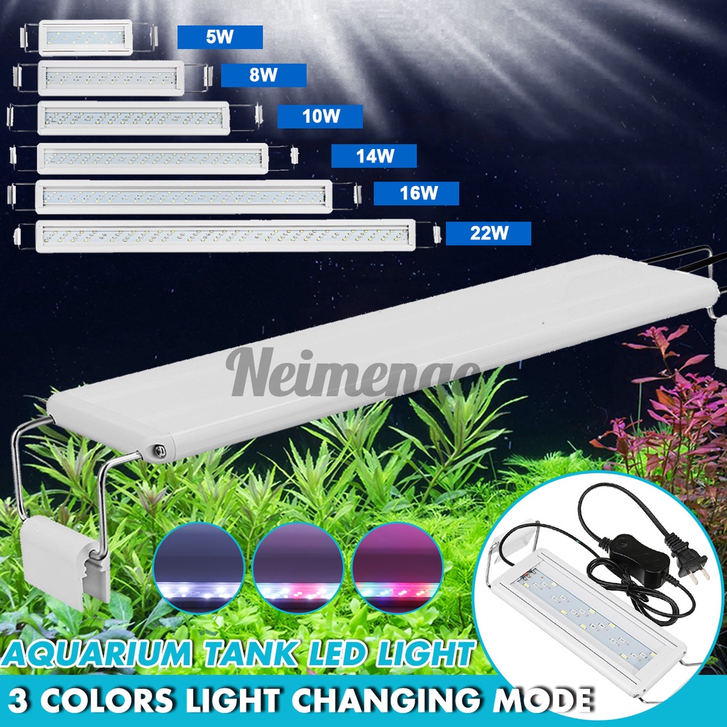 LED Aquarium Lighting Bar Fluorescent Tank Plants Grow Lamp 2060CM