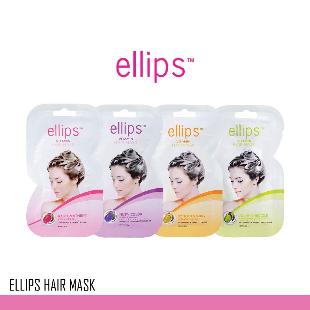 Ellips Hair Vitamin Mask 20g Treatment / Smooth Shiny / Nutri Color