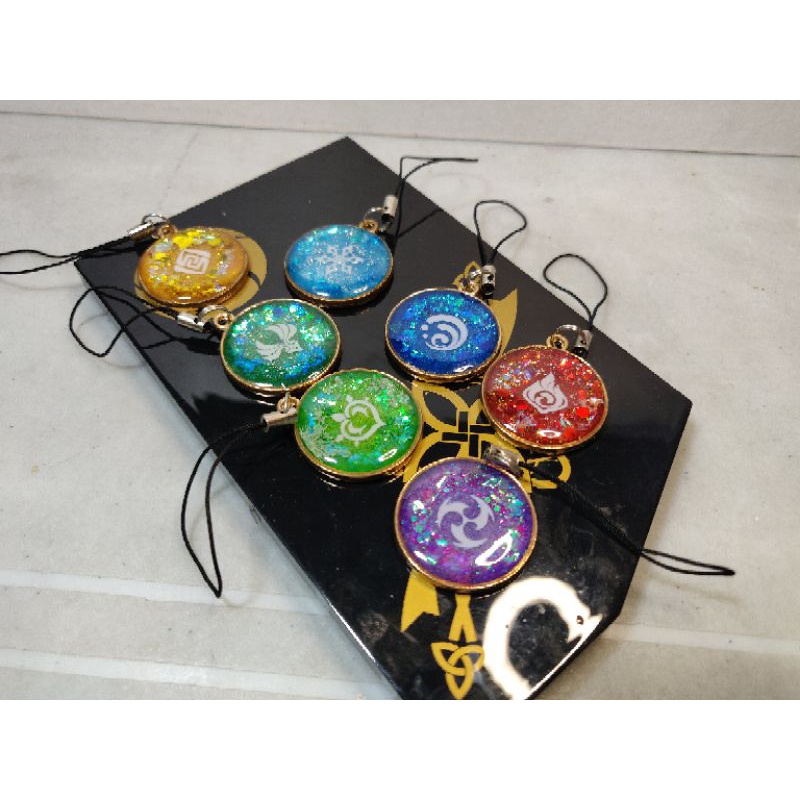 Genshin Impact Vision Handmade Resin Vision Charms Game 手工原神神之眼