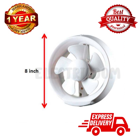 Hipson exhaust fan 6 inch 8 inch Round PVC Wall Type Glass Window