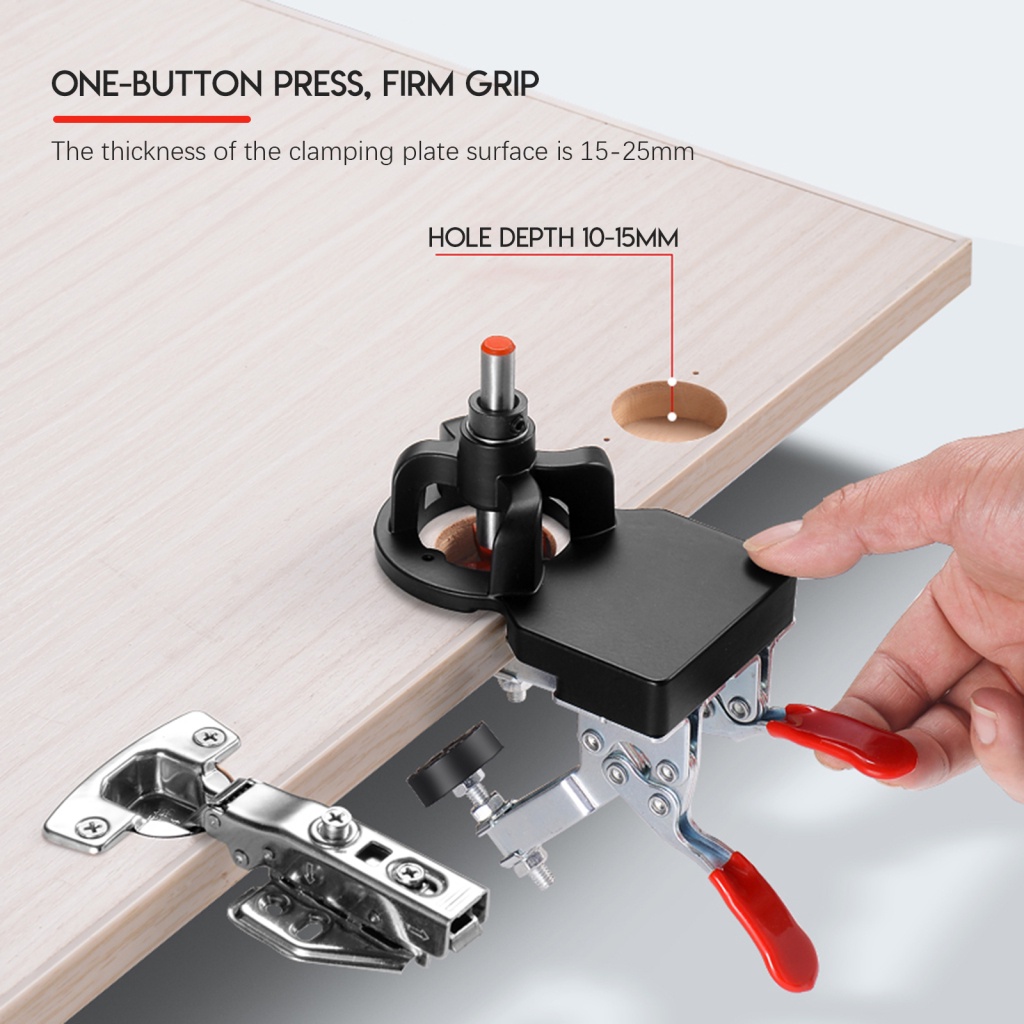 Carpenter Hinge Boring Jig Hinged Hole Saw Aluminum Alloy 35mm Edge