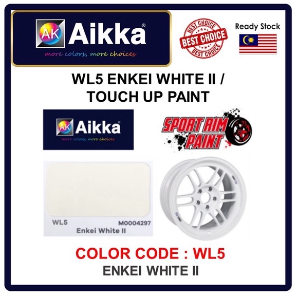 AIKKA PAINT/ WL5 / ENKEI WHITE II / CAR & MOTOR SPORT RIM TOUCH UP