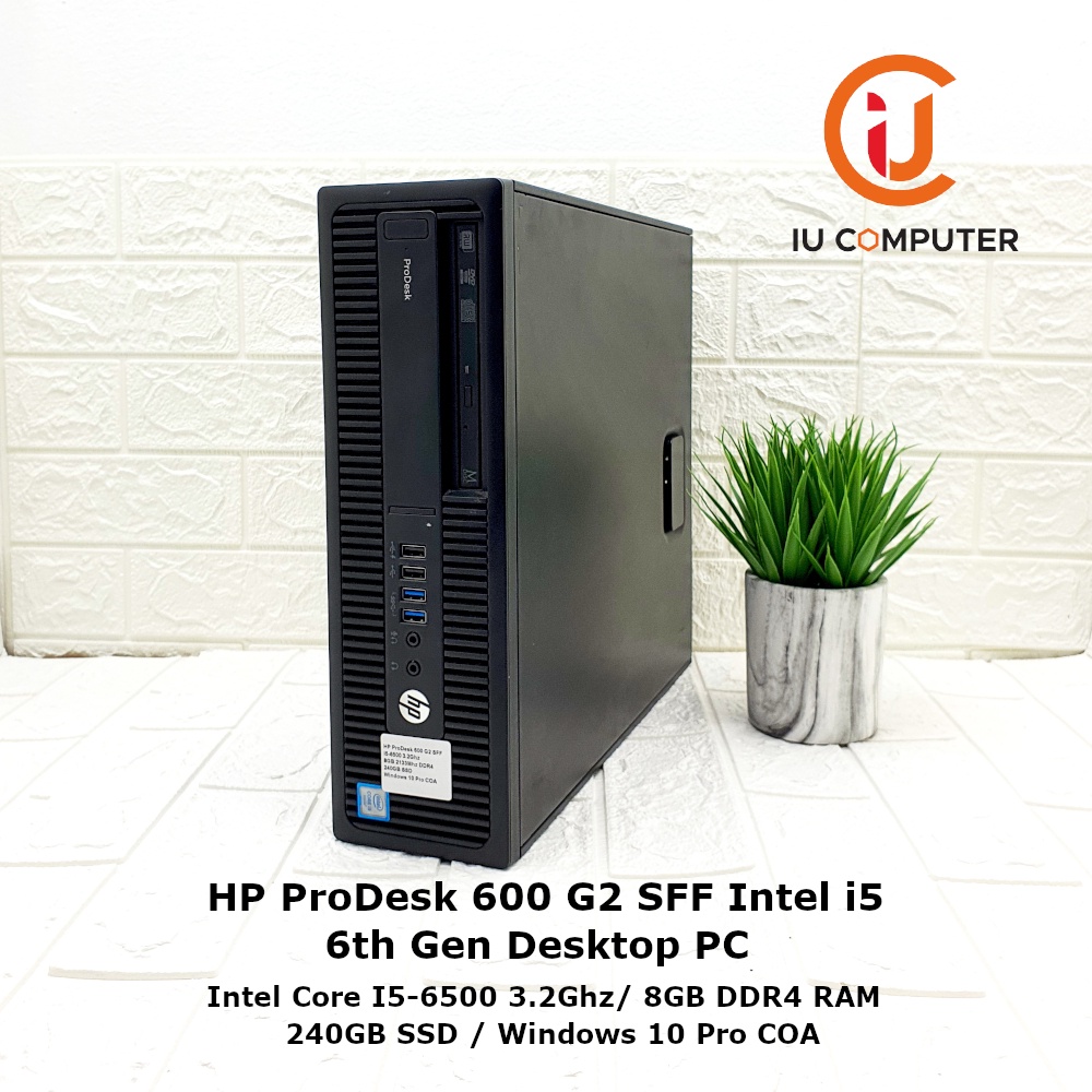 HP PRODESK 600 G2 SFF INTEL CORE I56500 8GB RAM 240GB SSD USED DESKTOP
