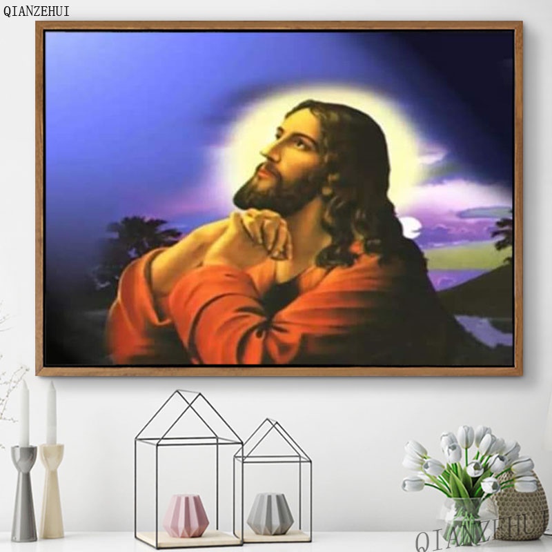 DIY 5D decoration Diamond Embroidery, Round Full Diamond beads Christ