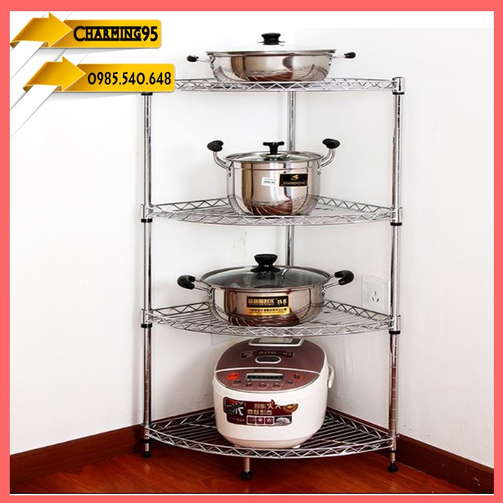 4storey Stainless Steel Kitchen Shelf Stainless Steel Pot And Pan
