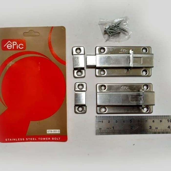 Epic Tower Bolt 4 inch Stainless Grendel/Slot/Door Lock Latch Shopee Malaysia