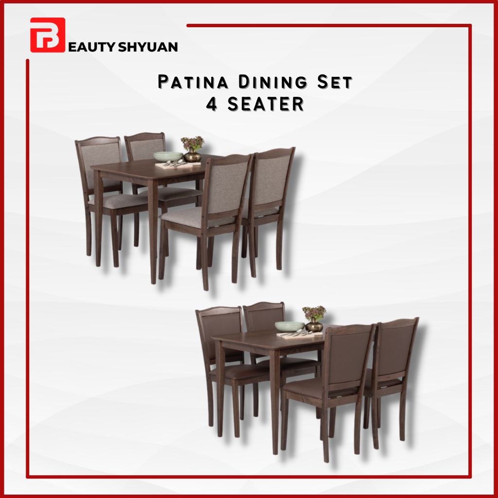 PATINA Wood Dining Table Set 4 Seater Dining Set 4 Seater Dining Table 4 Seater Dinning Table