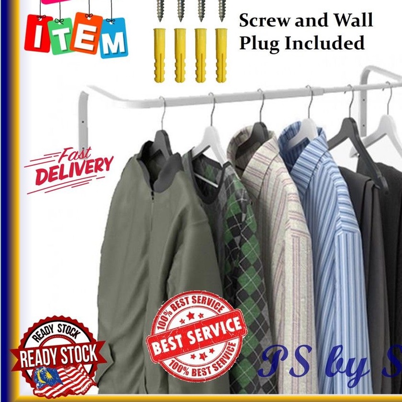 🔥BEST SELLING🔥IKEA_Mulig Bar Wall Clothes Rack Shopee Malaysia