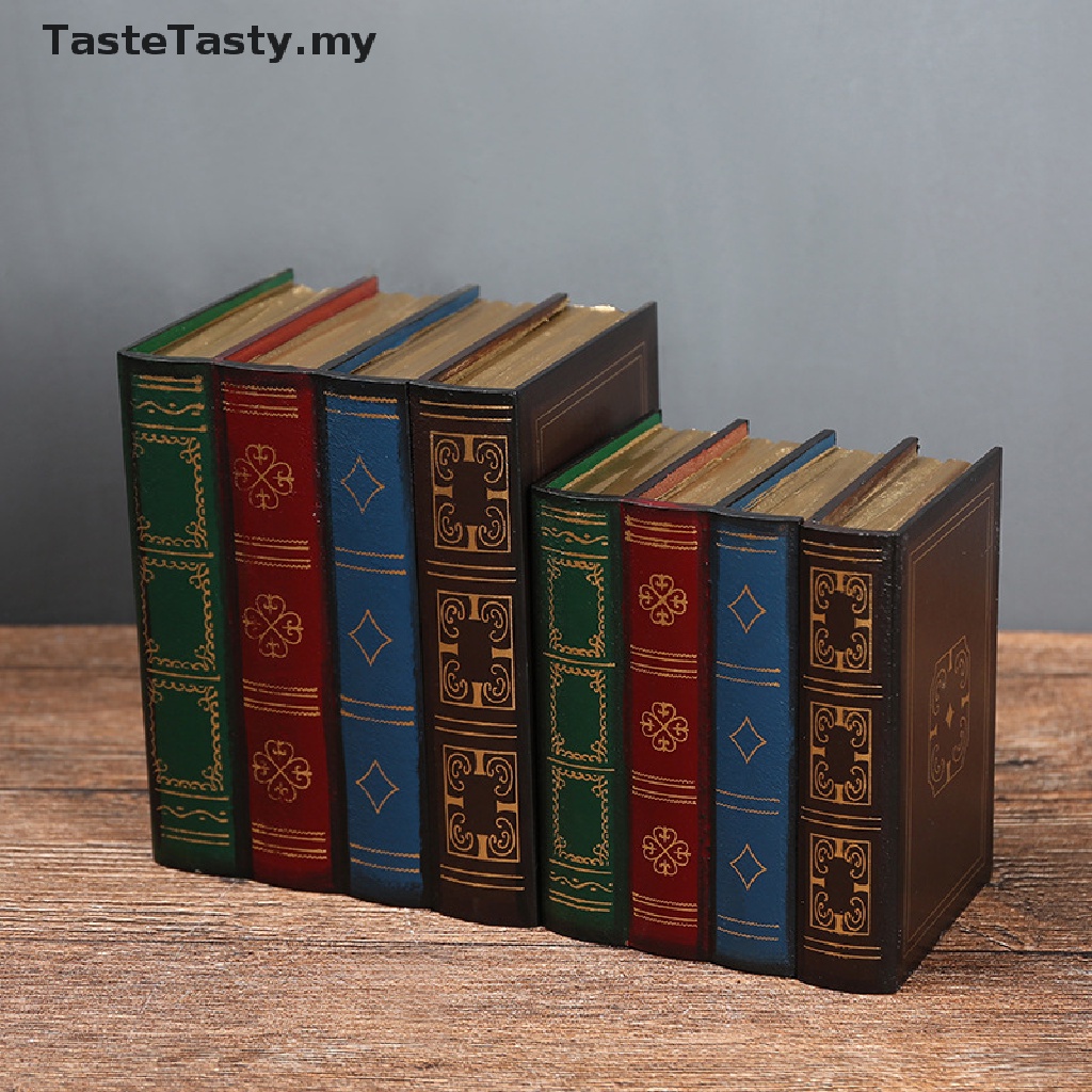 TasteTasty Vintage Fake Books for Decoration Retro Fake Book Bookshelf