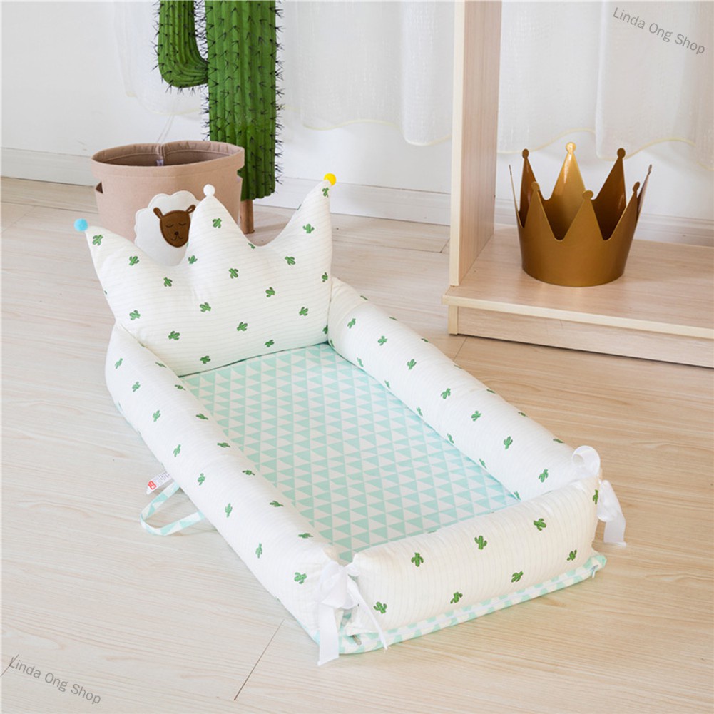 Baby Nest Detachable Simulating Sleep Bed Crown Design Newborn Babynest