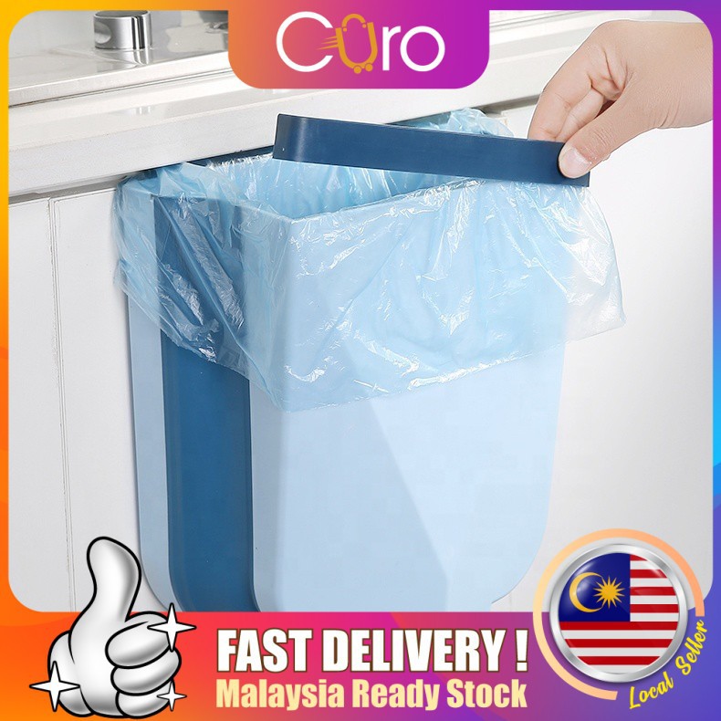 CURO Wallmounted Foldable Trash Can Portable Kitchen Cupboard Door