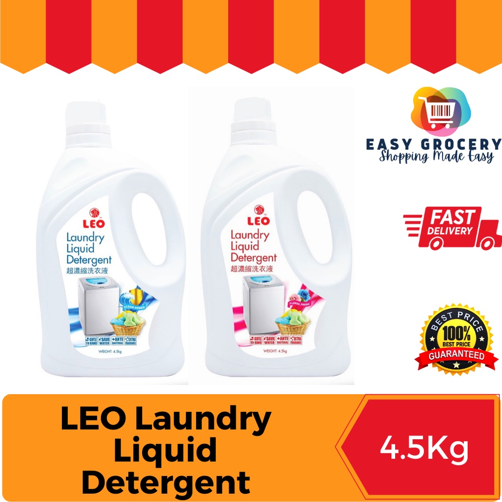 LEO Laundry Liquid Detergent 4.5 Kg (Floral Fresh/ Ocean Fresh