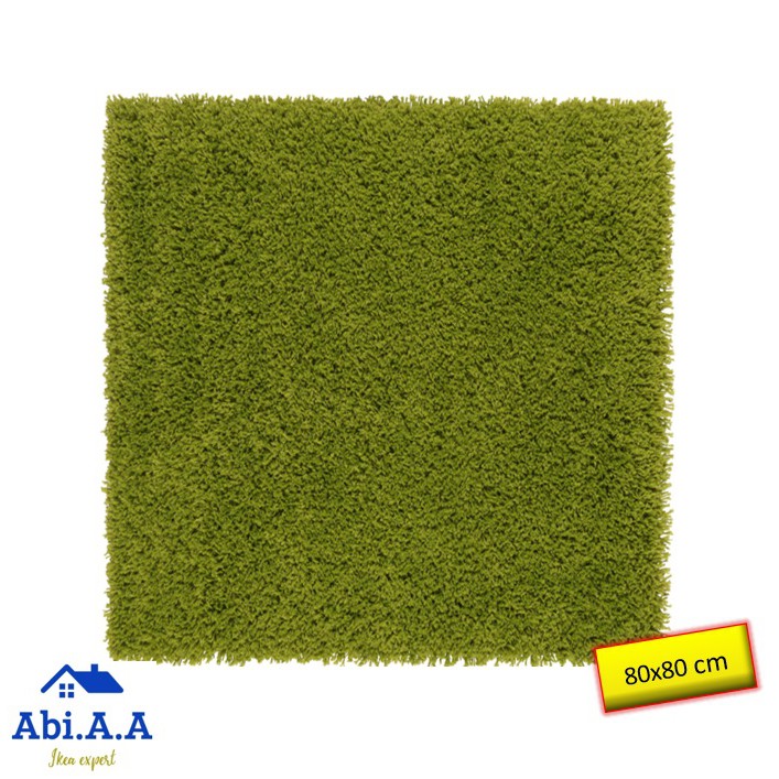 IKEA HAMPEN RUG HIGH PILE BRIGHT GREEN 80X80 CM Shopee Malaysia