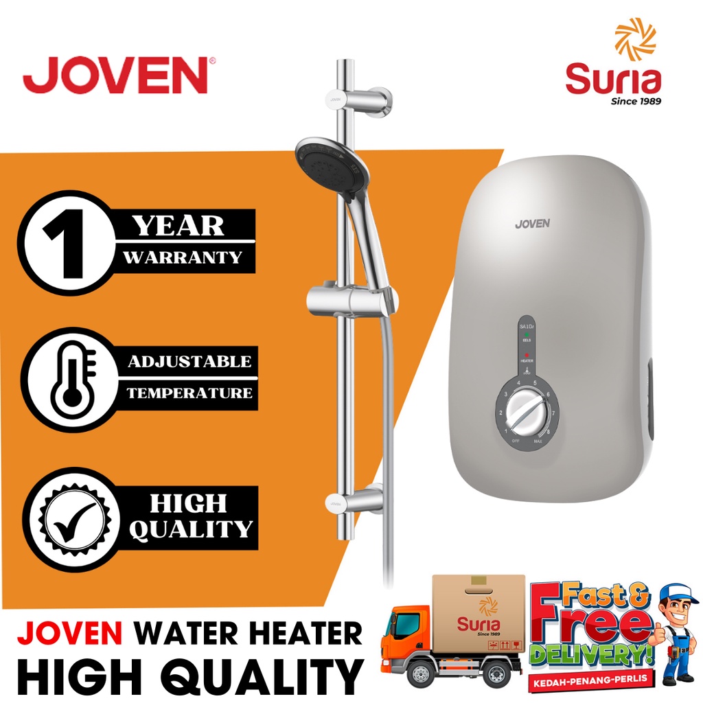 (Ready Stock)Joven (White/Dark Silver) NonPump Instant Water Heater