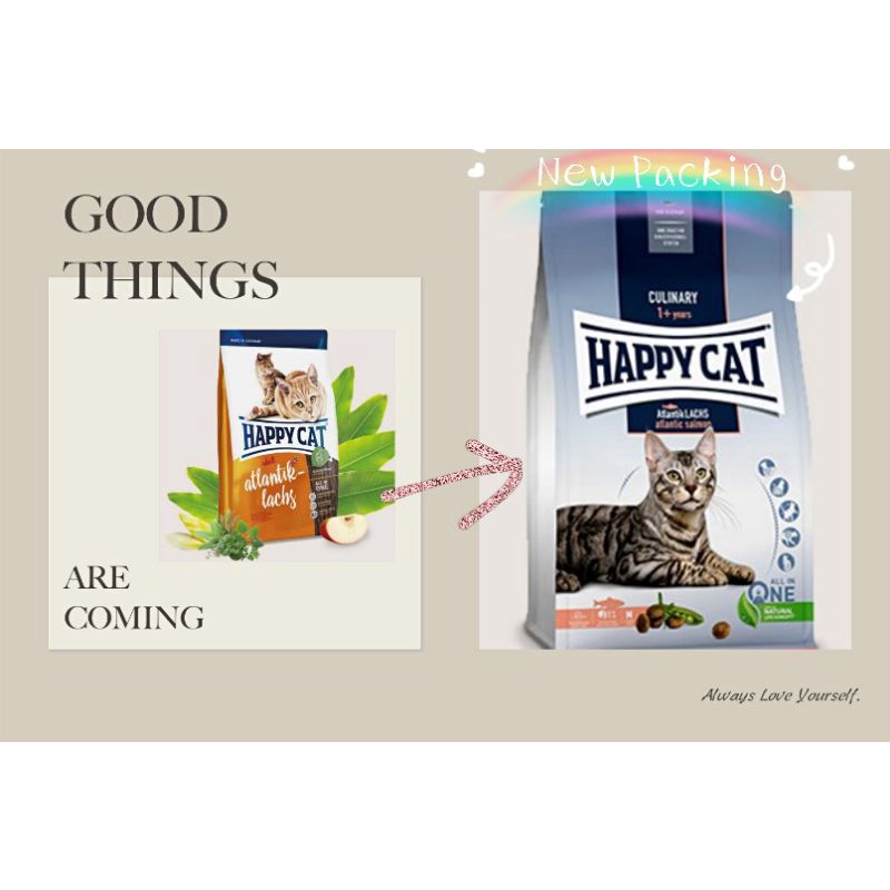 (EXPIRED MAY 2023) HAPPY CAT ATLANTIC LACHS MAKANAN KUCING 10kg + FREE