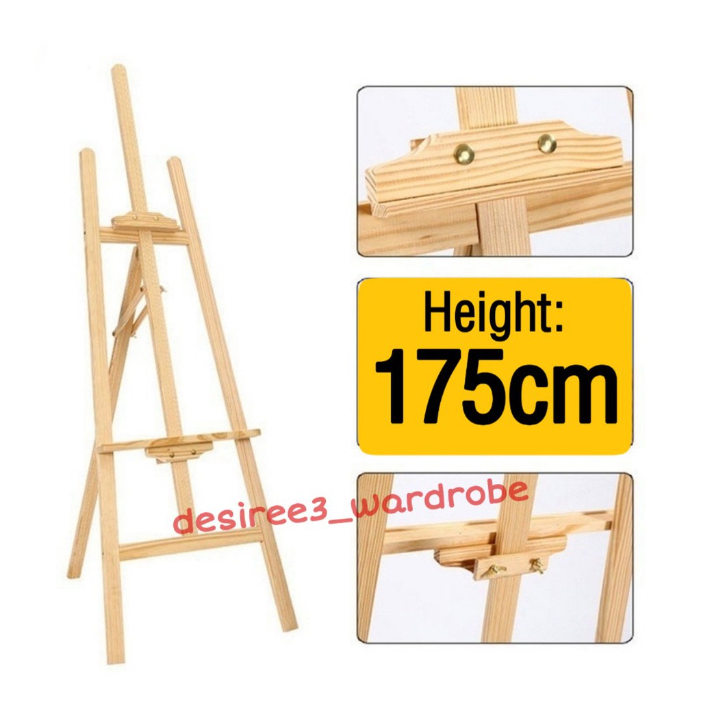 Msia Ready Stock🔥 Pine Wood Easel Stand 175cm Art Sketch Drawing Stand