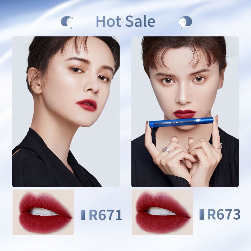 [Malaysia Ready Stock] Colorkey x Doreamon Air Velvet Blue Tube Matte