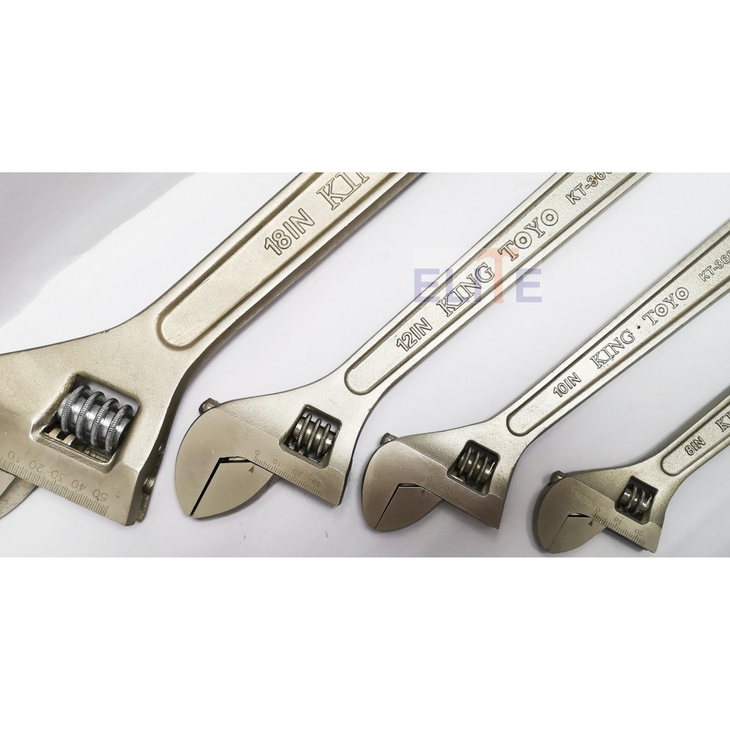 KING TOYO ADJUSTABLE SPANNER / ADJUSTABLE WRENCH (6", 8", 10", 12") Shopee Malaysia