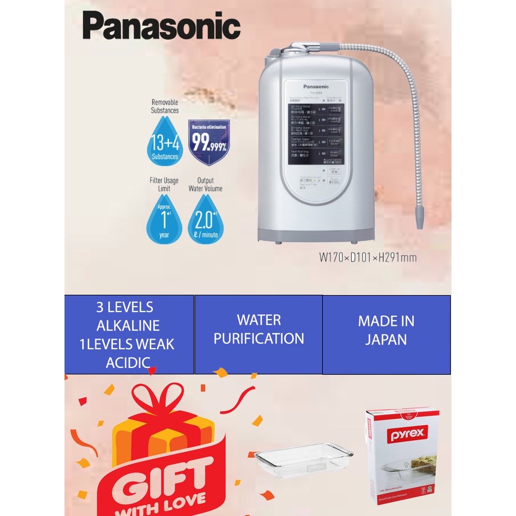 Panasonic Alkaline Water Filter Purifier TKAS45 SILVER Shopee Malaysia