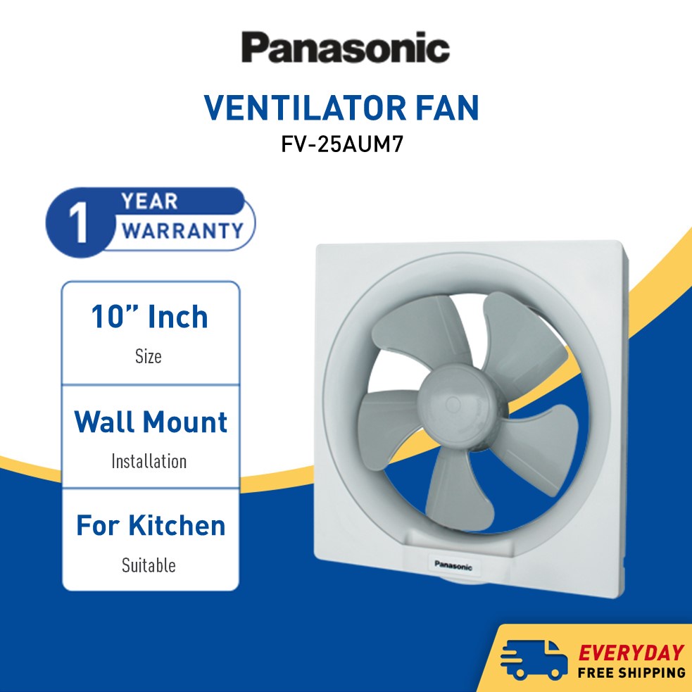 Panasonic Wall Mount Ventilating Fan Kitchens Condenser Motor 抽风机
