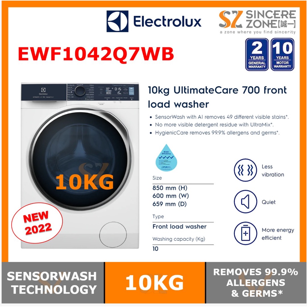 Electrolux EWF1042Q7WB 10kg UltimateCare 700 front load washing machine