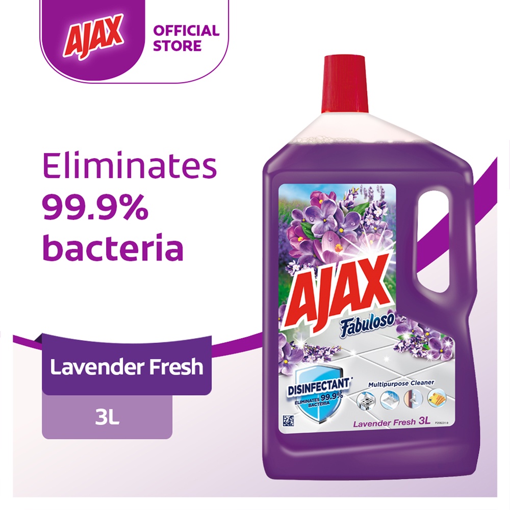 Ajax Fabuloso Lavender Multi Purpose Floor Cleaner Eliminates 99.9