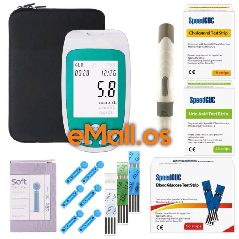 [SHIP FAST!!][ORIGINAL] SPEEDGUC ANALYZER 3in1 BLOOD GLUCOSE URIC ACID
