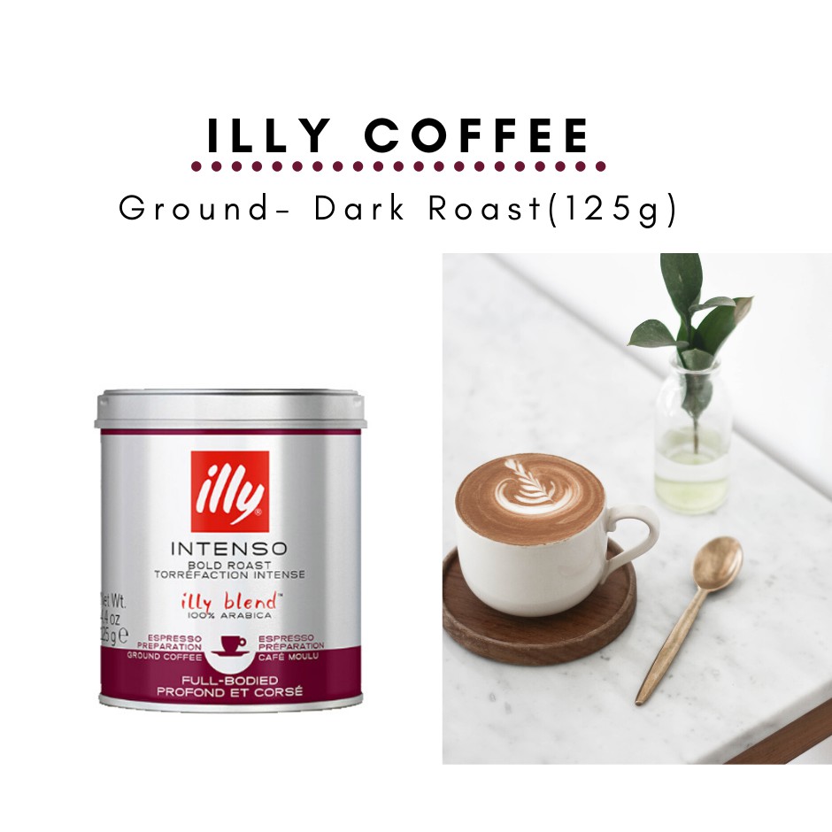 [Ready stock] ILLY DARK ROAST*Ground Espresso Intenso Coffee Shopee