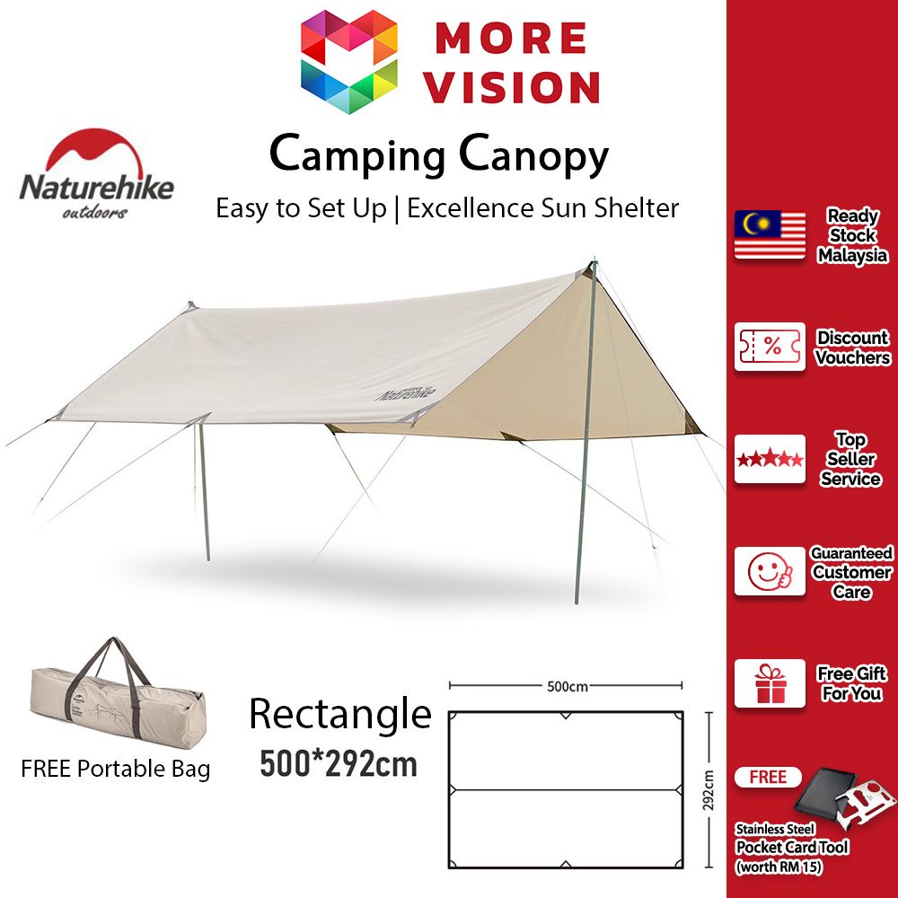 Naturehike Outdoor Camping Canopy Flysheet 46 Person Family PU 3000
