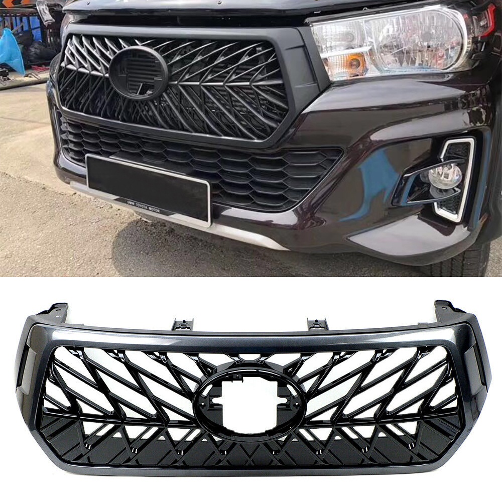 Car Front Grille Mesh Upper Grill Insert Tuning Grille for Toyota Hilux