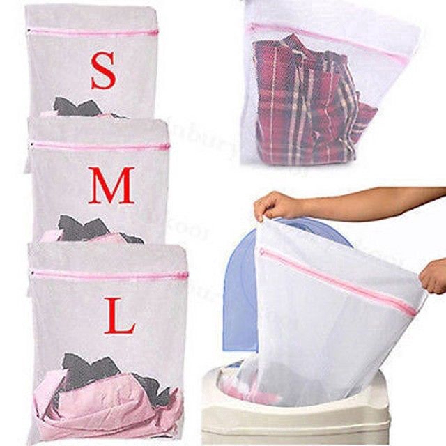3 Sizes Zippered Clothes Washing Mesh Wash Bag / Underwear Laundry
