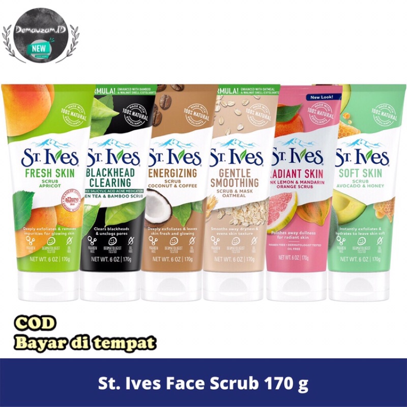 St Ives face scrub 170gr, Acne controlPink lemonApricotBlackhead