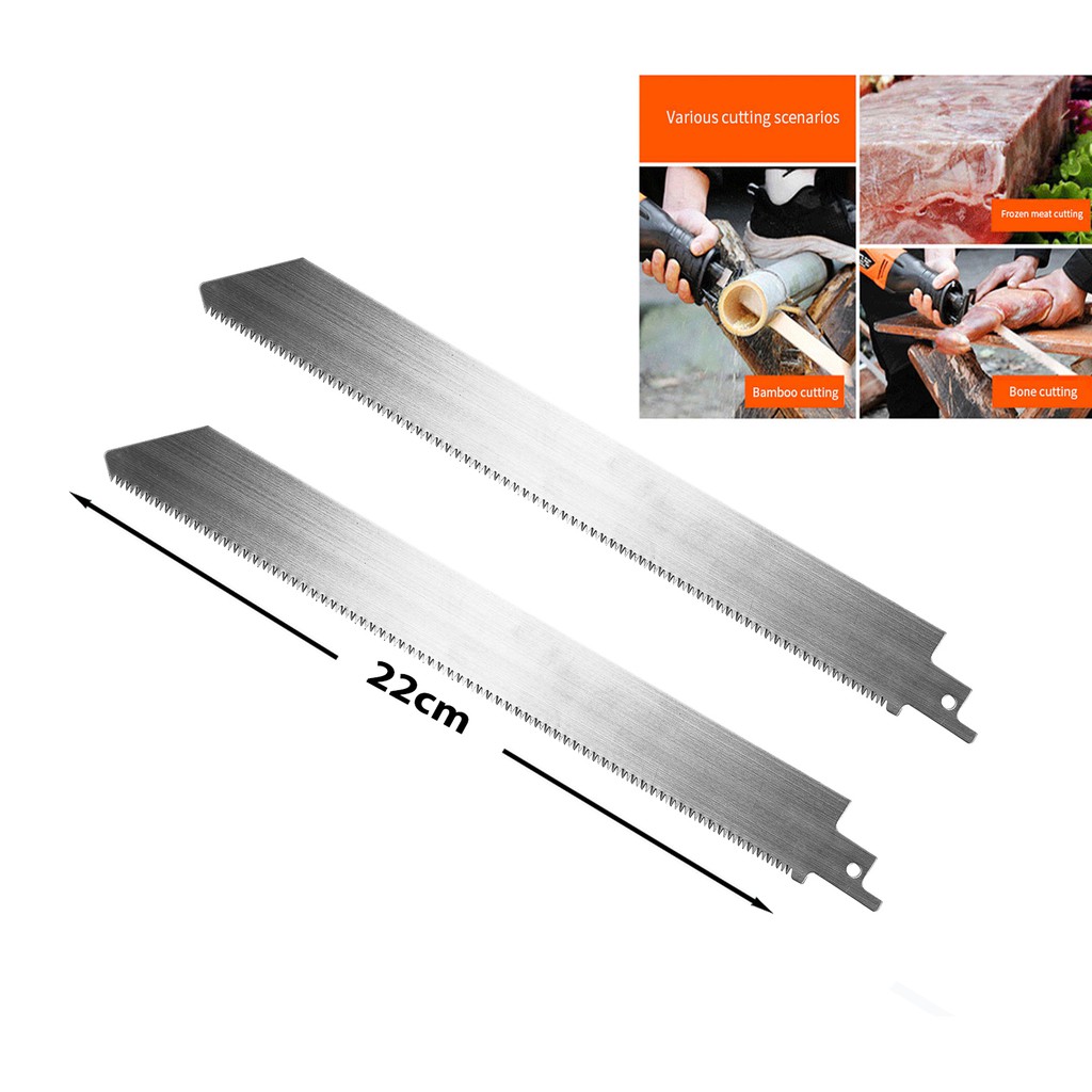 Reciprocating Saber Stainless Steel Saw Blade 2pcs 24cm for Food