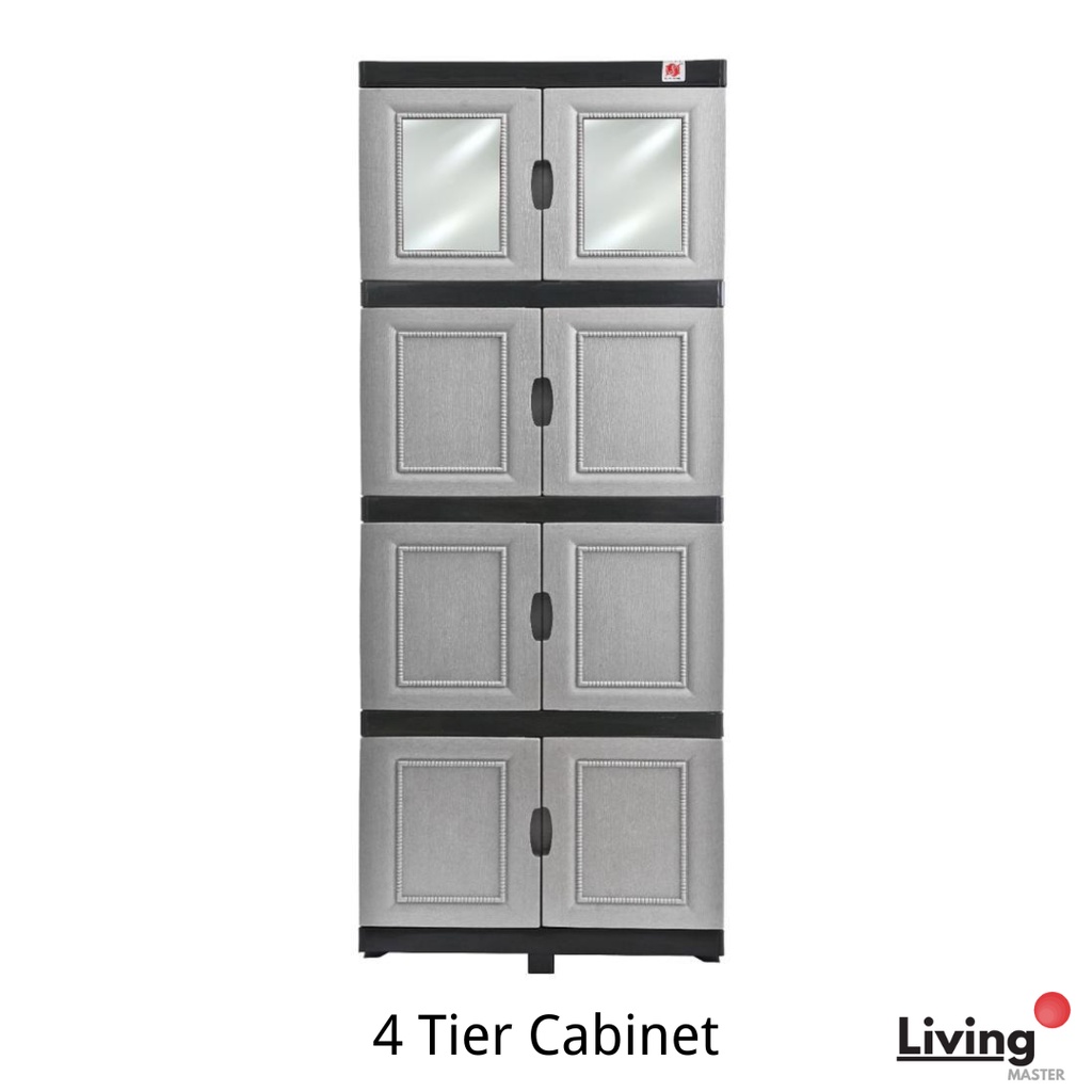 4 Tier Plastic Drawer Storage Clothes Storage Wardrobe